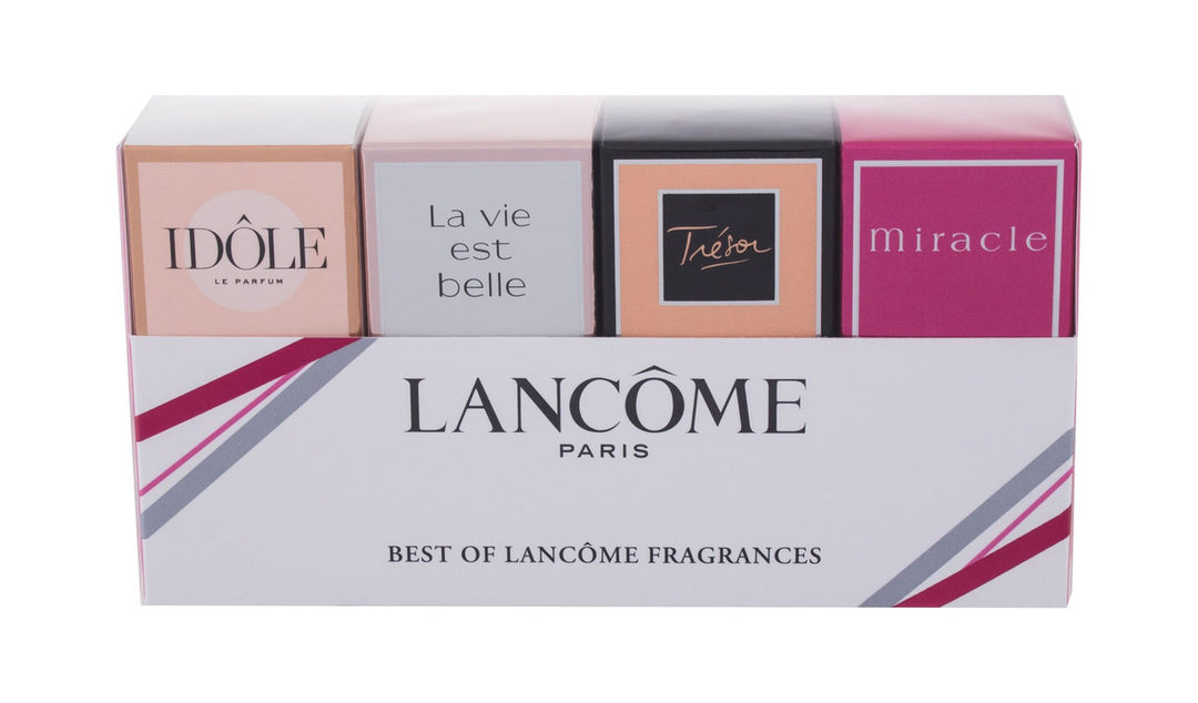 LANCOME 4 PCS SET SET INDIVIDUALLY BOXED: IDOLE 0.16 EAU DE PARFUM + LA VIE EST BELLE 0.135 EAU DE PARFUM + TRESOR 0.25 EAU DE PARFUM + MIRACLE 0.16 EAU DE PARFUM by LANCOME